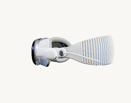 Apple Vision Pro headset, shown from the side
