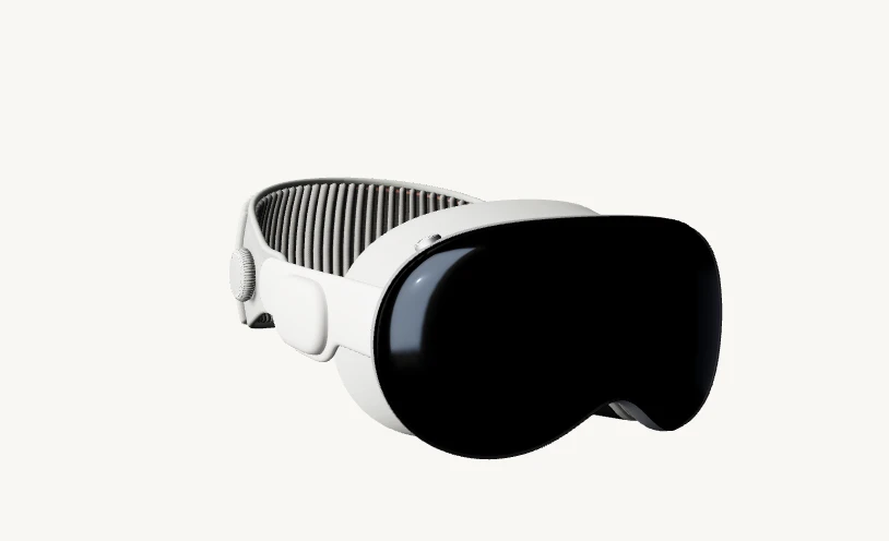 Apple Vision Pro headset, shown from the side