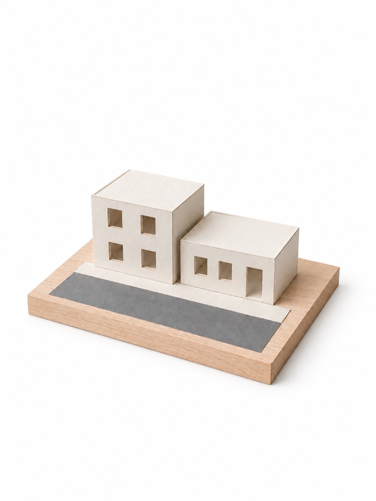 A small architectural street model.